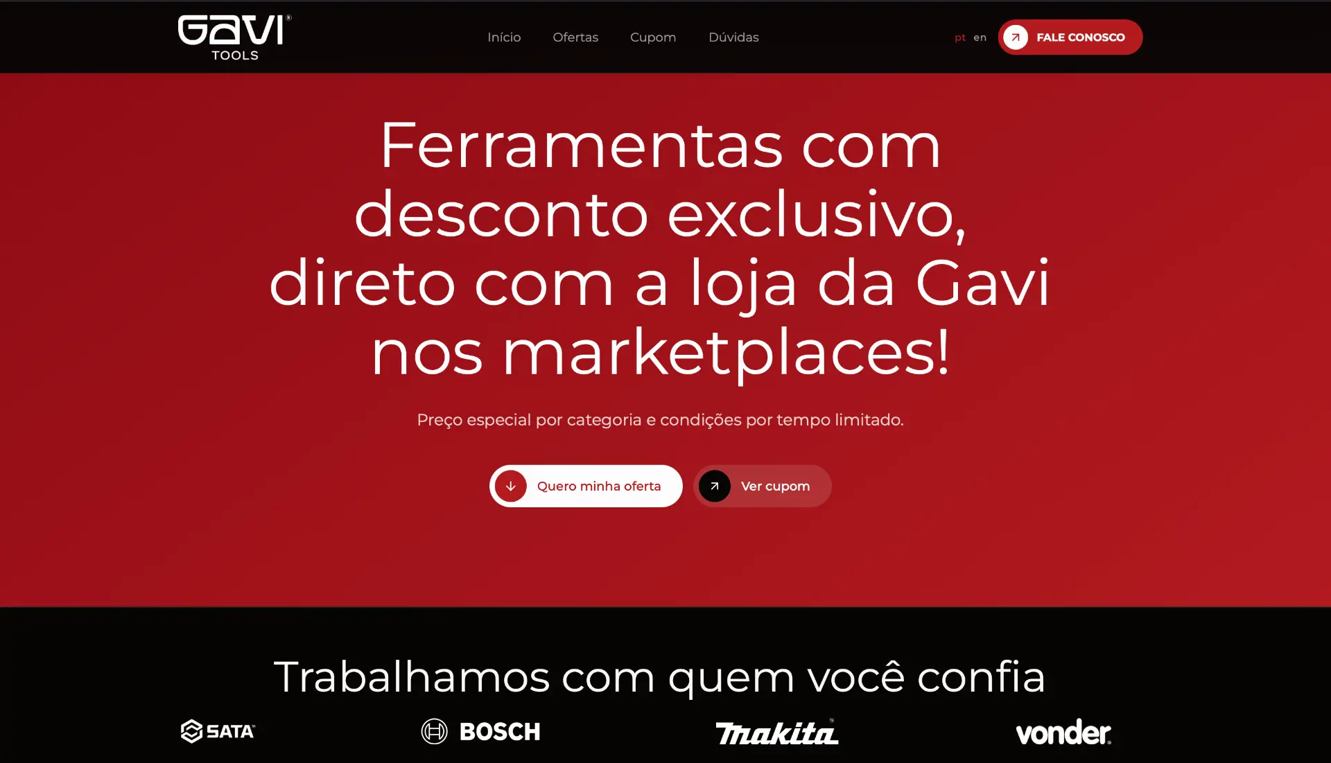 Landing Page Gavi Ferramentas imagem do projeto 1