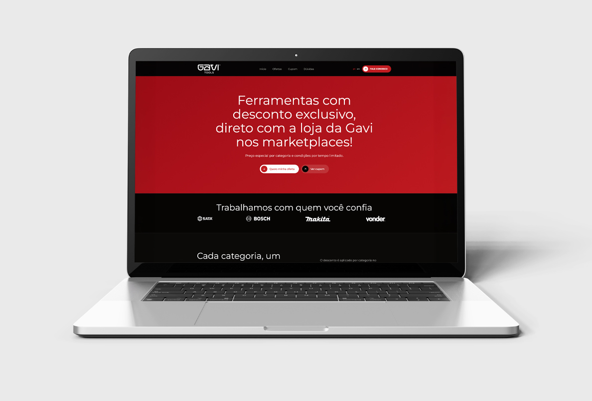 Projeto Landing Page Gavi Ferramentas — UX/UI | Crevior