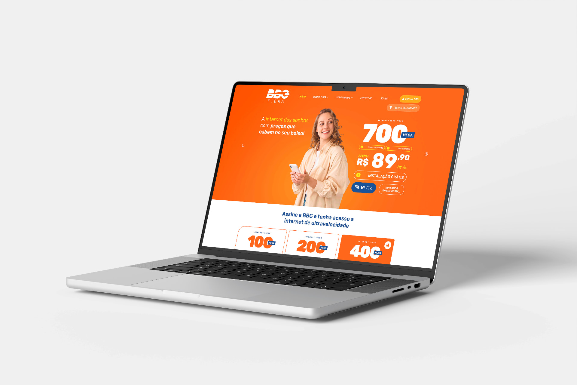 Projeto BBG Telecom — UX/UI | Crevior